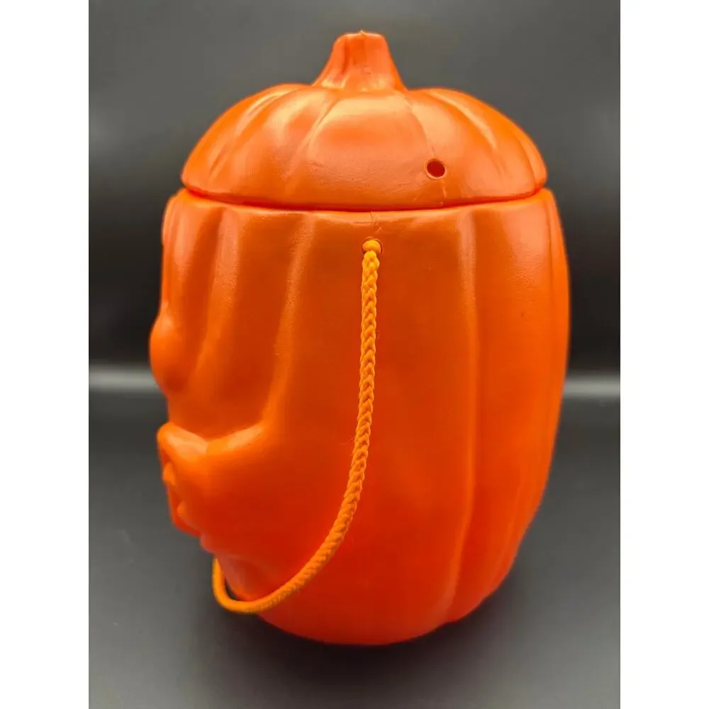 Vintage 1989 Mars Milky Way Pumpkin Halloween Blow Mold Jack O Lantern Bucket